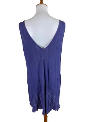 Pact Purple Ribbed Sleeveless Romper Pockets Boho Oversized‎ Medium thumbnail 2
