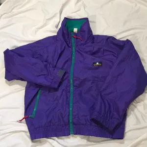 Vintage 90s Sierra Designs blue purple teal windbreaker ski jacket size M thumbnail 1