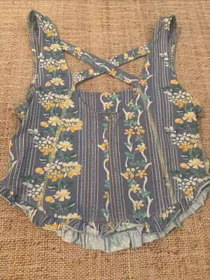 Free People Melanie Tank Top, Dusty Combo, Blue Floral Medium thumbnail 7