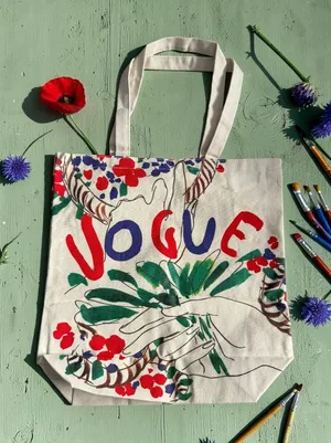 VOGUE Canvas Subscriber Tote Shoulder Bag NEW NWOT thumbnail 1