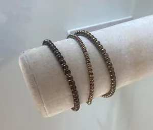Set of Metallic Beaded Layering Bracelets thumbnail 2