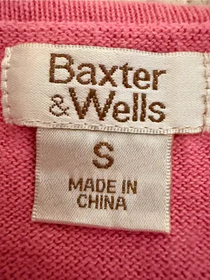 Vintage 90s Baxter & Wells Pink Polka Dot Cotton Cardigan Sweater Small Y2K‎ thumbnail 3