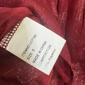 LC collection Burgundy Beaded Sequin Sheer Chiffon Cami Tank Top S NWT thumbnail 7