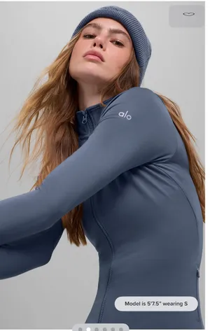 All Airlift Warm Radiant Full Zip Jacket in Bluestone thumbnail 2