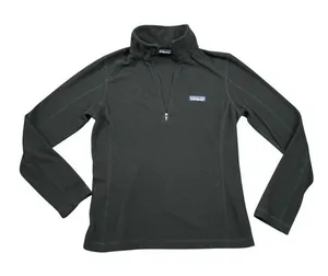 Patagonia Women's XS Black 1/4‎ Zip Fleece Pullover Gorpcore Hiking Camping thumbnail 1