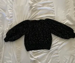 ZARA Metallic Thread Speckled Puffy Sleeve Knit Sweater thumbnail 14