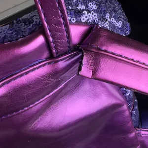 Disney Parks Loungefly‎ Purple Potion Minnie Ears Mini Backpack Sequin Metallic thumbnail 4