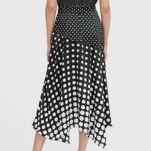 {Banana Republic} Brand New Cowl Neck Sleeveless Polka Dot Midi Dress thumbnail 6