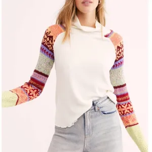 Free People Prism Swit Thermal Ski Top in Ivory Size Small thumbnail 3