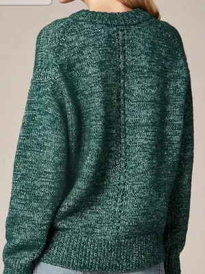 J. Crew Green Relaxed Crewneck Sweater thumbnail 2