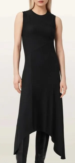 AllSaints Gia Maxi Dress - Black thumbnail 1