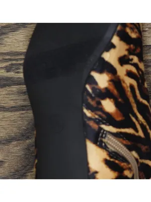 NWT A New Day Block Heel Ankle Boots 94568629 Tiger Print Brown Multi 8.5M thumbnail 11