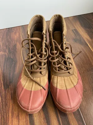 L.L. Bean Bar Harbor Duck Boots Womens 10 Brown Suede Cranberry Rubber Primaloft thumbnail 7