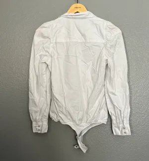 White Button Up Bodysuit thumbnail 4
