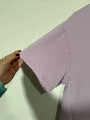 Pastel Lilac T-Shirt in Soft Material Size Meidum thumbnail 4