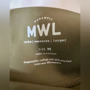 MWL by Madewell Form High-Rise 7" Biker Shorts in Kale Green Medium thumbnail 6