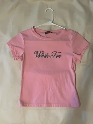 White Fox Boutique Pink Short Sleeve Baby Tee thumbnail 2