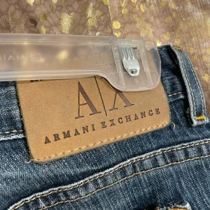 Armani Exchange J57 Ultra Low Rise Faded Wash Straight Leg Jeans, 6R thumbnail 8