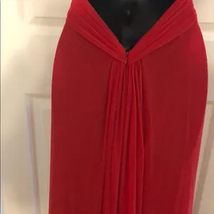 Red Cutout Maxi Dress Sleeveless Formal Evening Gown Size 0 thumbnail 7