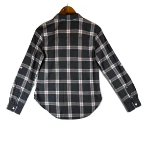 Harley-Davidson Womens Plaid Roll-Tab Button‎ Down Shirt Grey Small NEW thumbnail 2