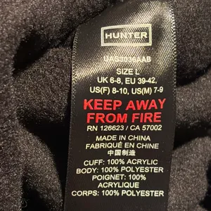 Hunter Women’s Black and Gray Knit Cuff Socks size L thumbnail 6