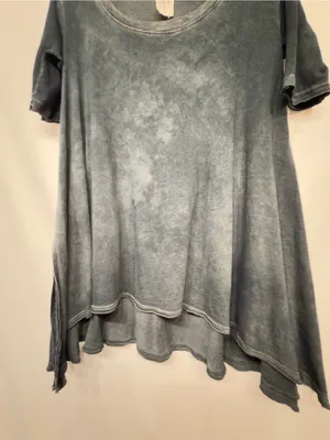 We The Free People Melrose Swing Tee Top Black Oversized XS #1727 thumbnail 5