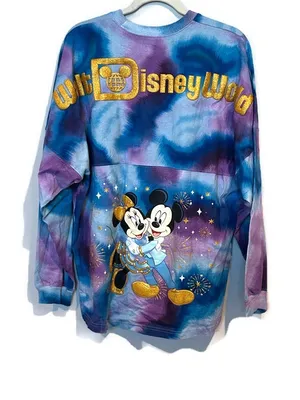 Walt Disney World 50th Anniversary Spirit Jersey Tie-Dye Mickey & Minnie Large thumbnail 1