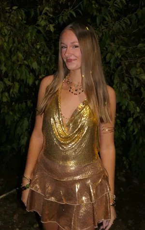 SheIn gold two piece set thumbnail 1