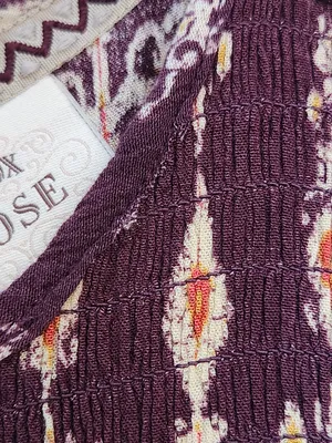 Knox Rose Purple Print Boho Mini Dress Size Medium Flaw thumbnail 7