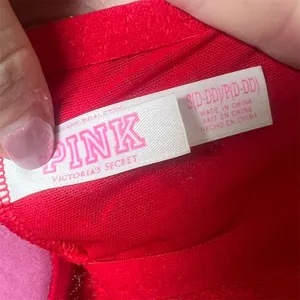 Victoria's Secret PINK Red Lace Push Up Bralette Size SD-DD thumbnail 8