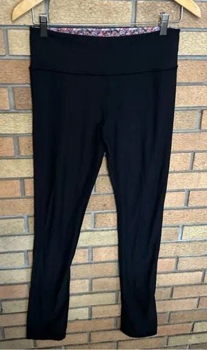 Lululemon Skinny Groove Pant Full-On Luon Black/Prism Petal Multi Revisable thumbnail 1