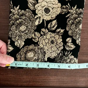 Ann Taylor Gilded Blossom Ankle Pants Black Gold Floral Lined Size 10 NWOT thumbnail 11