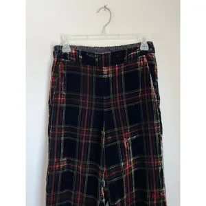 J.Crew Tartan Plaid Velvet Ankle‎ Pants Holiday Career Size 4 thumbnail 9