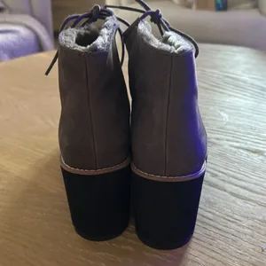 Eileen Fisher Alpine Ankle Bootie Lace Graphite Shearling Leather Size 8.5, NWOT thumbnail 10