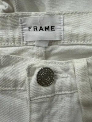 Frame Denim Le Jane Crop White Wide-Leg High-Rise Jeans thumbnail 3