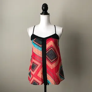 YA Los Angeles | Sheer Multicolored Racerback Camisole Sz S thumbnail 2