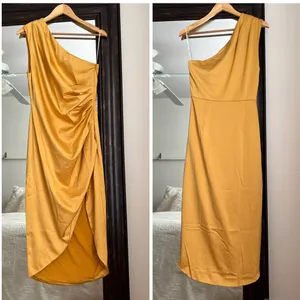 Revolve Elliatt Isabelle One Shoulder Dress - Mango thumbnail 3
