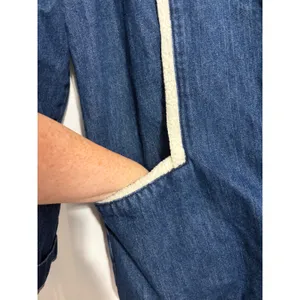 Rachel‎ Brooke Denim Jacket Sherpa Trim Blue Chore Coat Large Vintage Aesthetic thumbnail 3