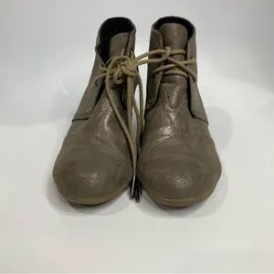 Toms metallic desert wedge Booties size 7.5‎ thumbnail 2
