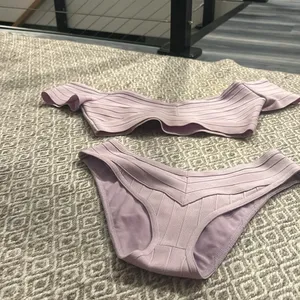 ASOS Swim Purple Bandage Two Piece‎ Swim Set Size 6 thumbnail 2
