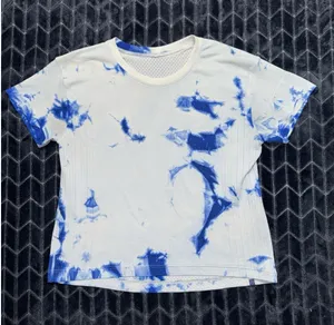 Lululemon Women's Train to Be Short Sleeve Regatta Blue Tie Dye Sz 6 thumbnail 1