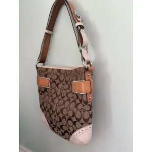 Coach Signature Stripe Buckle Crossbody Shoulder Bag‎ 1487 Khaki White Y2K thumbnail 2