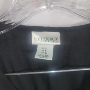 Motherhood Maternity Cap Sleeve Top Blouse Black w/ White Embroidery Size S thumbnail 4