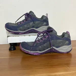 Merrell Alverstone Hiking Shoes Womens 6 Navy Blue Grey Purple J84876 Low Top thumbnail 2
