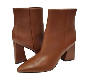 Marc Fisher Kulika Leather Pointed Toe Boots, Med Natural, Size 10 New w/o Box thumbnail 2