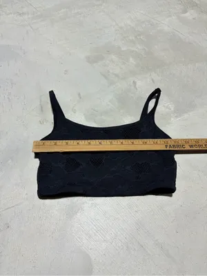 Aerie Black Lace bikini scoop Top swim small thumbnail 2