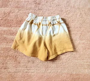 Disney Mickey Mouse Women’s XS Ombre Sweat Shorts Yellow White thumbnail 6