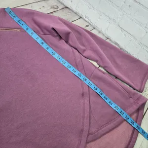 Earth Yoga M Organic Cotton Blend Purple‎ Asymmetrical Zip Pullover Sweatshirt thumbnail 9