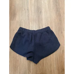 Aerie Navy Blue Sherpa Fleece Lounge Shorts Womens Medium Dolphin Hem Cozy Sleep thumbnail 2