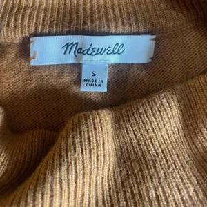 Madewell Sweater Women’s Small Colorblock Cream Mustard Mock Neck Alpaca Blend thumbnail 3